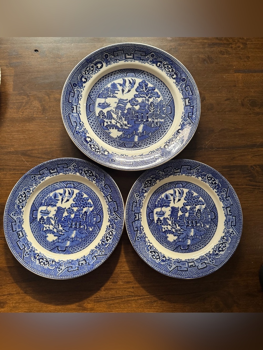 2/$50 Mix & Match Listings 🦋Vintage Willow J.H.W.Sons Set of 3 Porcelain Plates